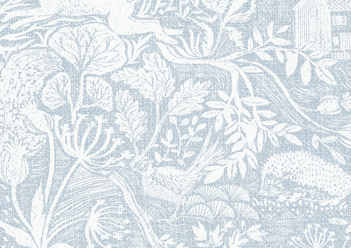 Folk Meadows, Soft Blue - Twist&Fit Roller Blind - Image 6